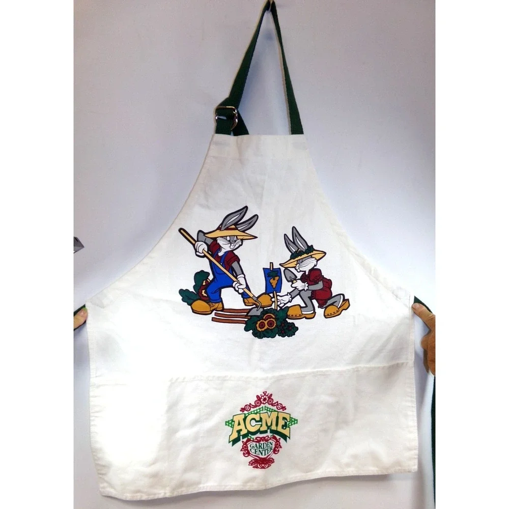Vintage ACME Garden Center Apron Bugs Bunny & Honey Bunny Youth 1993 USA‎ NWT